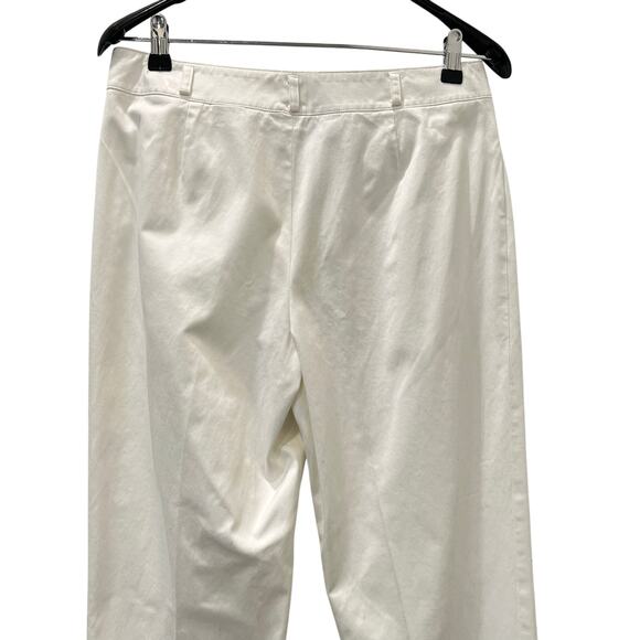 Talbots Collection Petites Womens White Pants Cotton Stretch Size 10 - Picture 8 of 14